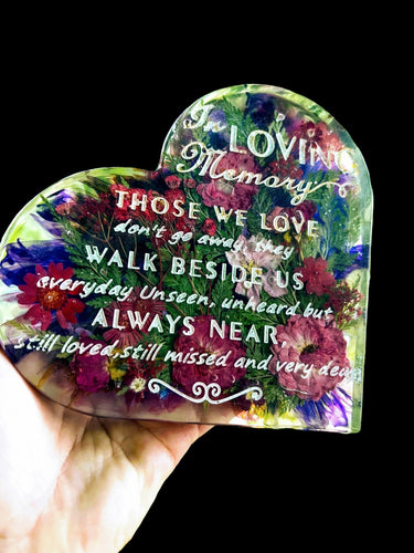 Funeral Pressed flower preservation, Pressed flower Frame keepsake, bouquet preservation, Funeral Heart keepsake, Ashes Urn