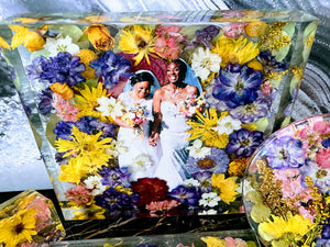 Wedding Flowers Preservation Premium package Paperweight Keepsake Bridal romantic memories of your wedding anniversary ,funeral