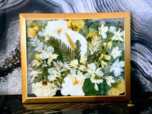 Wedding Pressed Flowers Bouquet Preservation, Bridal Bouquet, Funeral Pressed Flowers, Keepsake. Hanging Frame. Tropical flower preservation