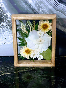 Pressed Flowers Bouquet Preservation, Bridal Wedding Bouquet, Funeral Pressed Flowers, Keepsake. Pressed flowers frame.