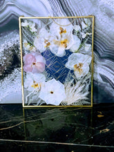 Pressed Flowers Bouquet Preservation, Wedding Bridal Flowers, Wedding, Funeral Pressed Flowers, Keepsake. Hanging Metal Glass Frame Décor