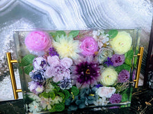 Wedding Flowers Preservation Tray. Pressed Bouquet Resin Tray Paperweight Organizer. Preserved Bridal Bouquet. Pressed Flowers tray