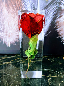 Funeral Flower Preservation Resin Paperweight Keepsake. Wedding/ Bridal memories of your wedding anniversary ,funeral
