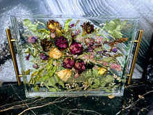 Flower Preservation. Pressed Bouquet Resin Tray Organizer. Preserved Bridal Funeral Bouquet. Pressed Memorial Flowers tray