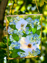 Pressed Flower Bouquet Preservation, Wedding Bridal DRIED Flowers, Wedding, Funeral Pressed Flowers, Keepsake. Hanging Glass Frame Decor