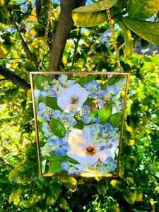Pressed Flower Bouquet Preservation, Wedding Bridal DRIED Flowers, Wedding, Funeral Pressed Flowers, Keepsake. Hanging Glass Frame Decor