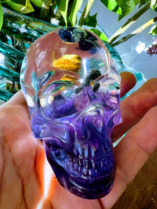 Custom Memorial Ashes Urn Galaxy Planets Resin Art, Resin Paperweight Skull, Memorial, Anniversary, Special Occasion,