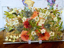 Flower Preservation Resin Frame, Funeral Memorial Service Flowers. Wedding Bridal Pressed Flower Frame.
