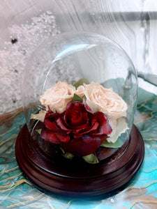 Wedding Flower Preservation Glass Dome Keepsake Bridal memories of your wedding, anniversary, funeral. Resin Paperweights