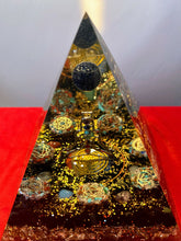 Energy Generator Orgone Pyramid. Reiki Chakra Generator Large Pyramid. Meditation. Lucky Wealth Stone.