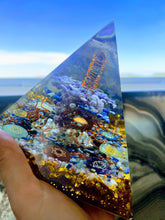 Energy Generator Orgone Pyramid. Tree of life Reiki Chakra Generator Large Pyramid. Meditation. Lucky Wealth Stone.