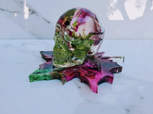 Ashes  Memorial Urn from your preserved Memorial Flowers and Cremains Custom Keepsake. Urn Skull Ashes.